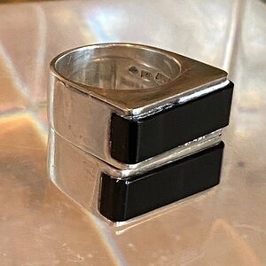 Sterling Silver Black Onyx Germany Rings